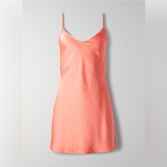Wilfred Aritzia Mini Slip Dress peach color - Picture 6 of 11